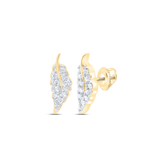 10kt Yellow Gold 1/12 Cttw Diamond Earring