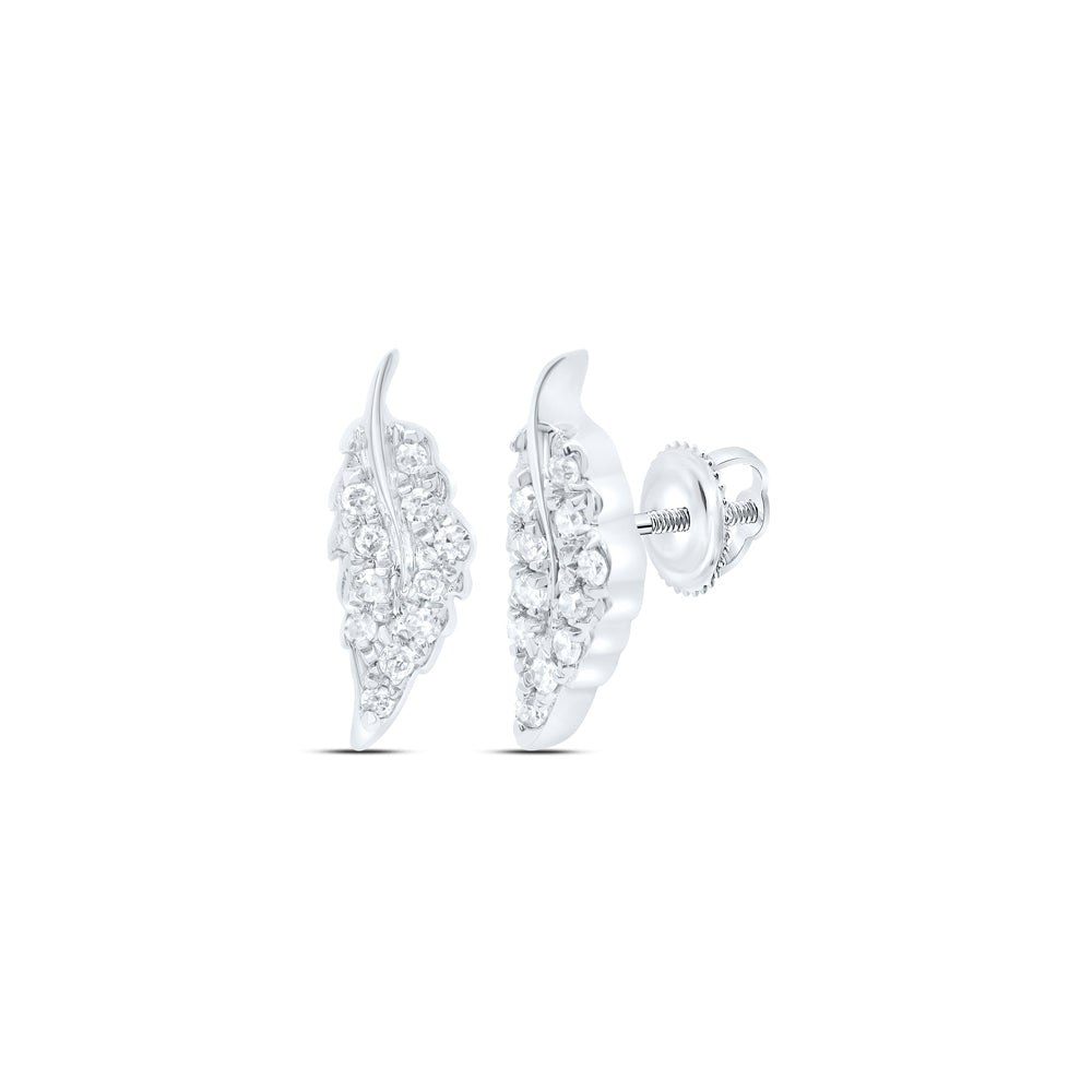 10kt White Gold 1/12 Cttw Diamond Earring