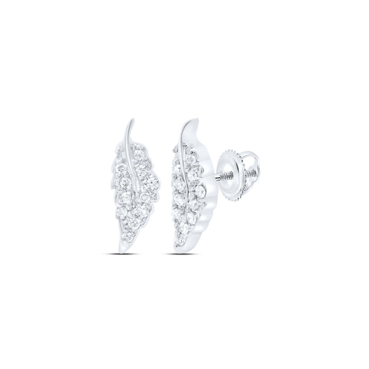 10kt White Gold 1/12 Cttw Diamond Earring