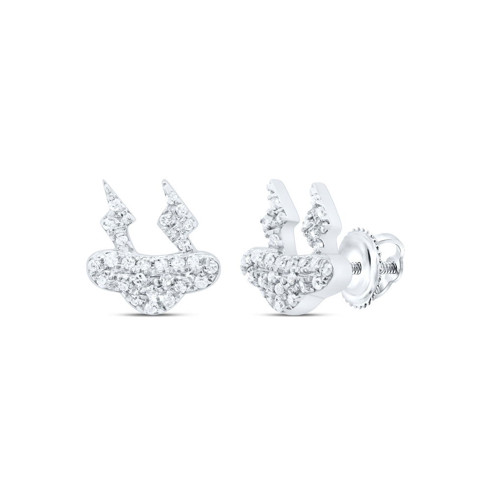 10kt White Gold 1/5 Cttw Diamond Earring