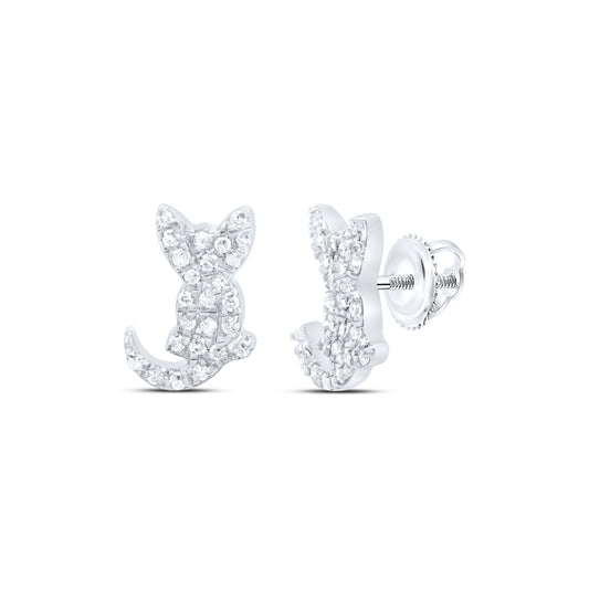 10kt White Gold 1/6 Cttw Diamond Earring