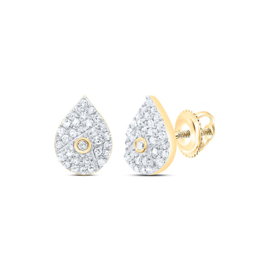 10kt Yellow Gold 1/4 Cttw Diamond Earring
