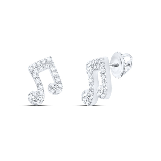10kt White Gold 1/5 Cttw Diamond Earring
