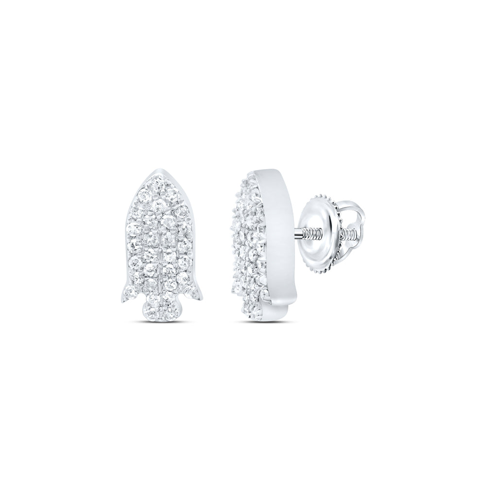 10kt White Gold 1/6 Cttw Diamond Earring