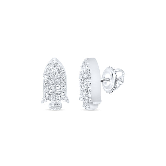 10kt White Gold 1/6 Cttw Diamond Earring