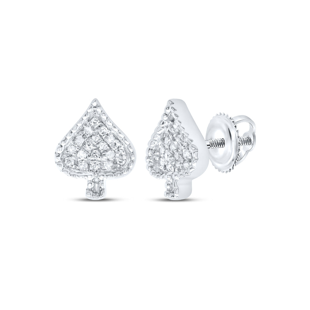 10kt White Gold 1/10 Cttw Diamond Earring
