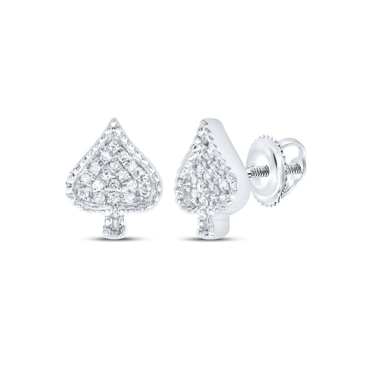 10kt White Gold 1/10 Cttw Diamond Earring