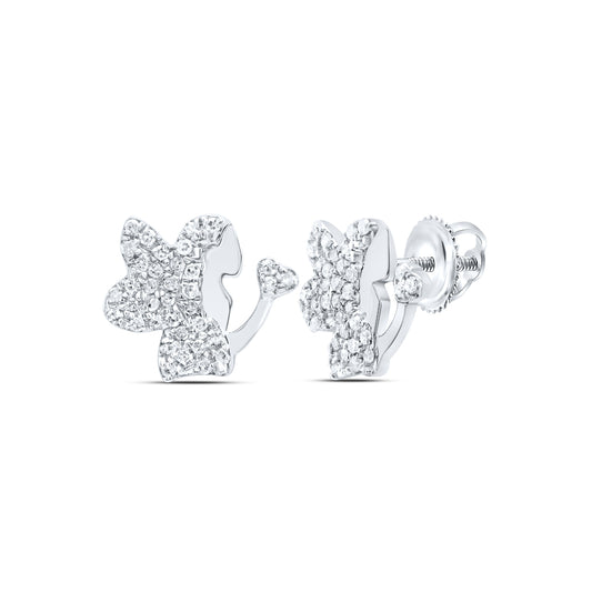 10kt White Gold 1/5 Cttw Diamond Earring