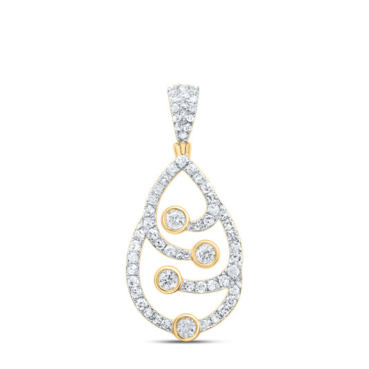 10kt Yellow Gold 3/8 Cttw Diamond Pendant