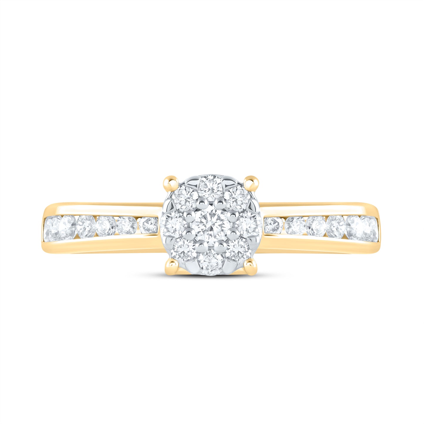 14kt Yellow Gold 1/2 Cttw Natural Diamond Ana M Bridal Wedding Engagement Anniversary Ring, Women Size: 5-9