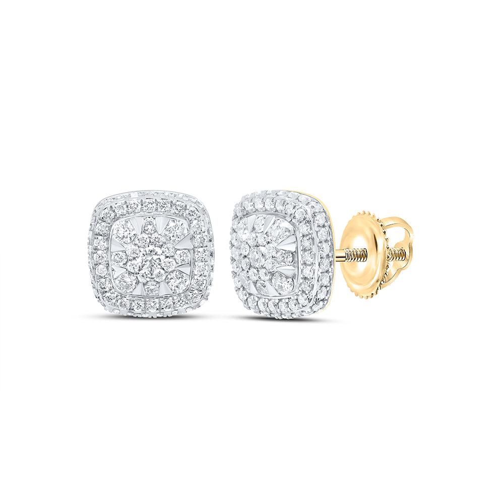 14kt Yellow Gold 3/4 Cttw Diamond Ana M Fashion Cushion Earring