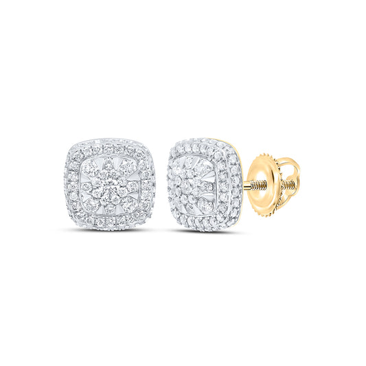 14kt Yellow Gold 3/4 Cttw Diamond Ana M Fashion Cushion Earring
