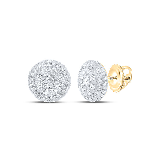 14kt Yellow Gold 3/4 Cttw Diamond Ana M Fashion Round Earring