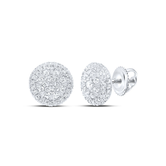 14kt White Gold 3/4 Cttw Diamond Ana M Fashion Round Earring