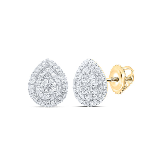 14kt Yellow Gold 3/4 Cttw Diamond Ana M Fashion Pear Earring