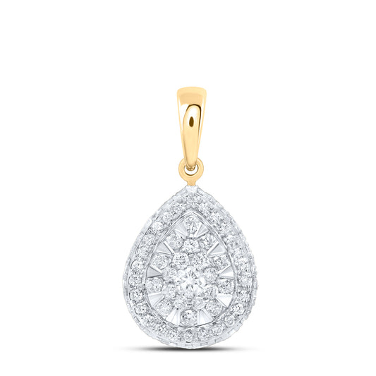 14kt Yellow Gold 1/2 Cttw Diamond Ana M Fashion Pear Pendant