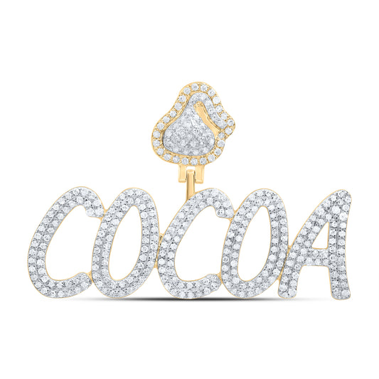 10kt Yellow Gold 1 1/3 Cttw Diamond Ãcocoaä Pendant
