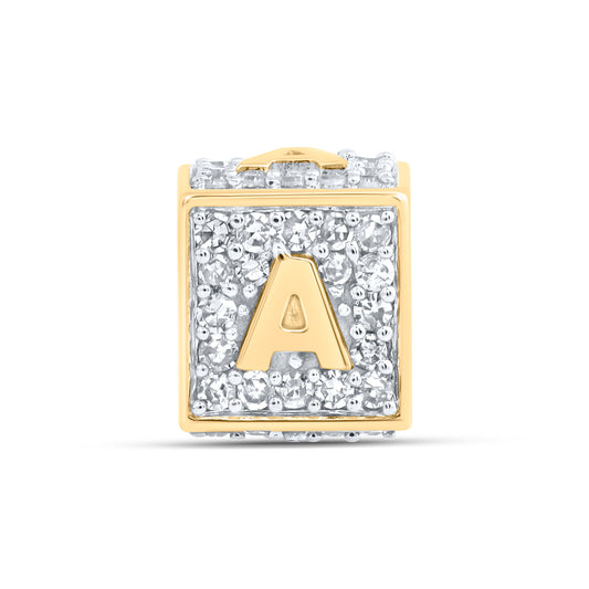 10kt Yellow Or White Or Rose Gold Diamond Fashion Initial Bracelet Box