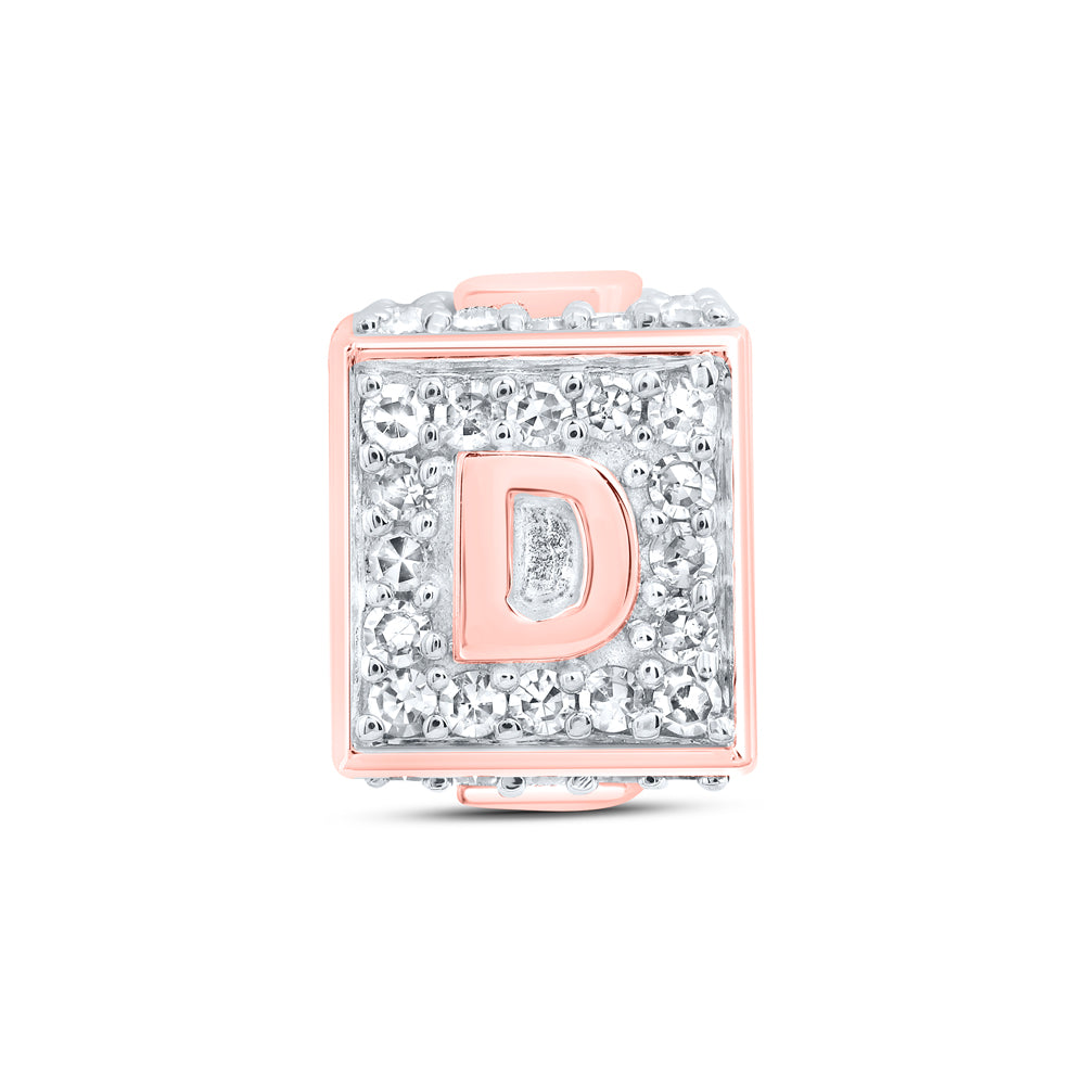 10kt Yellow Or White Or Rose Gold Diamond Fashion Initial Bracelet Box