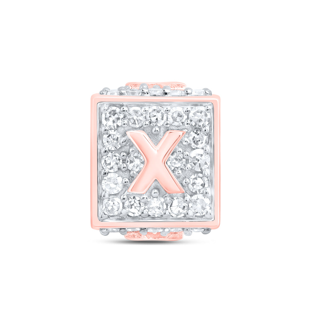 10kt Yellow Or White Or Rose Gold Diamond Fashion Initial Bracelet Box