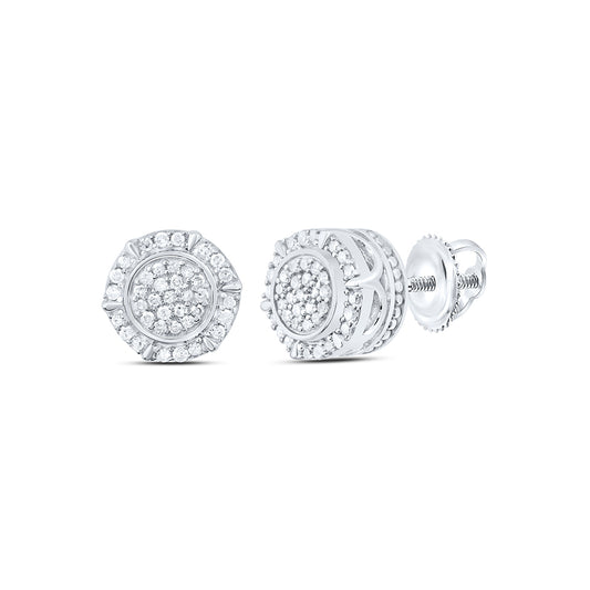 Sterling Silver 1/4 Cttw Diamond Earring