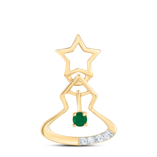 10kt Yellow Or White Or Rose Gold Diamond 1.9mm Round Natural Gem Pendant