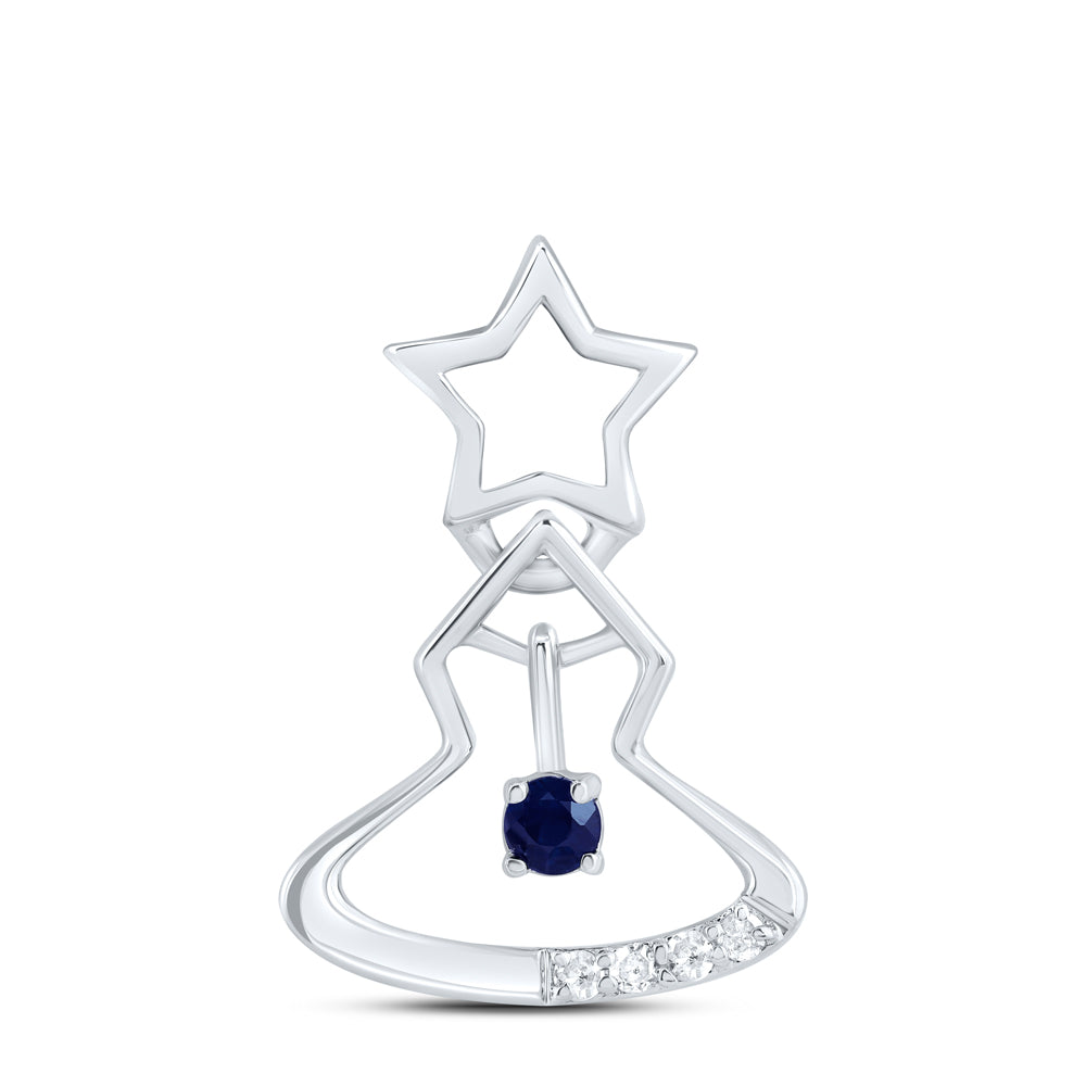 10kt Yellow Or White Or Rose Gold Diamond 1.9mm Round Natural Gem Pendant