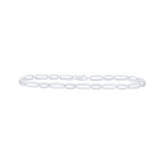 Sterling Silver 1/5 Cttw Diamond Bracelet, Length: 7 Inch