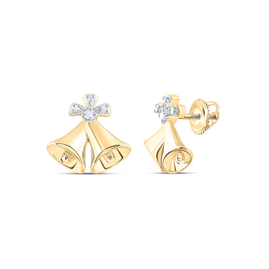 10kt Yellow Gold 1/20 Cttw Diamond Earring