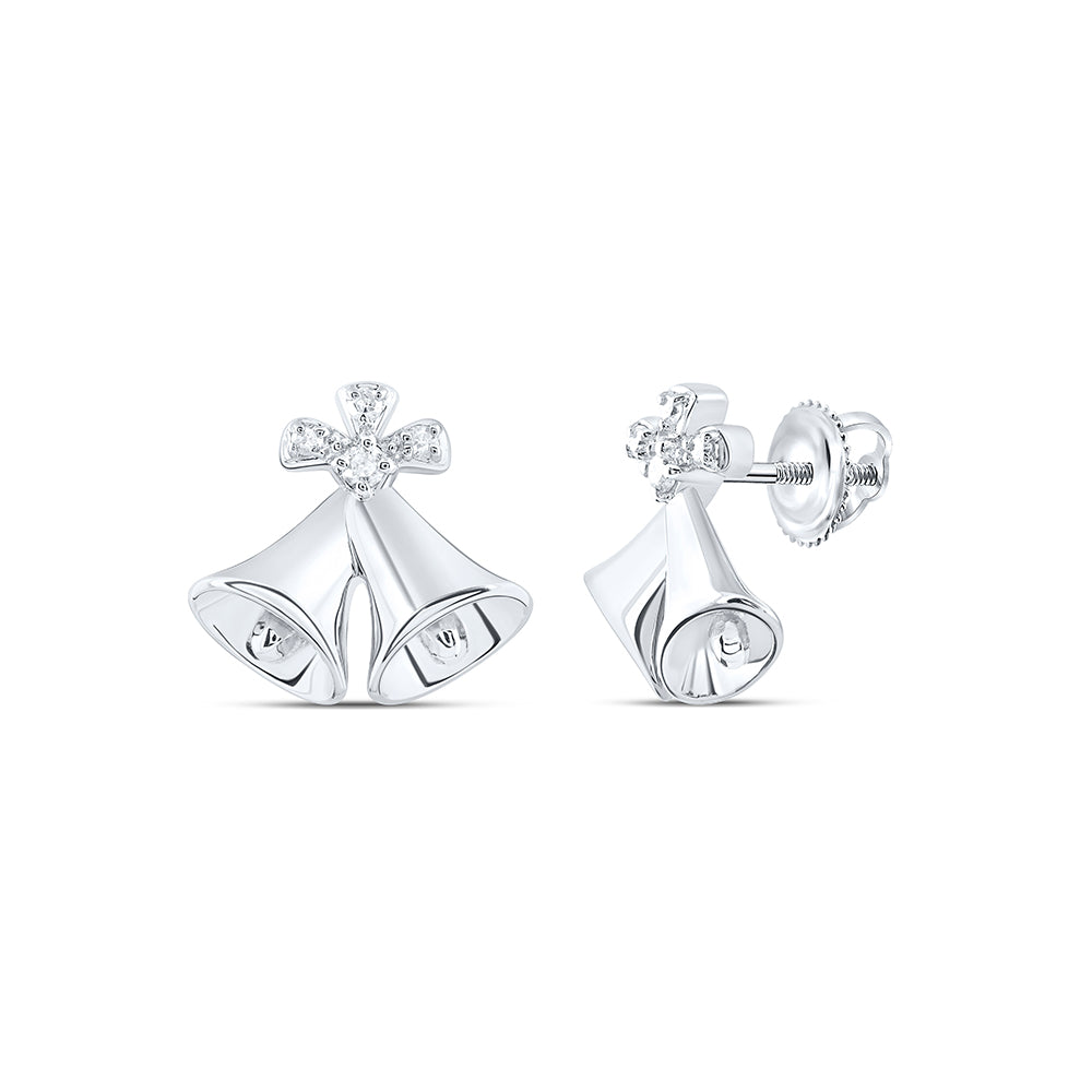 10kt White Gold 1/20 Cttw Diamond Earring