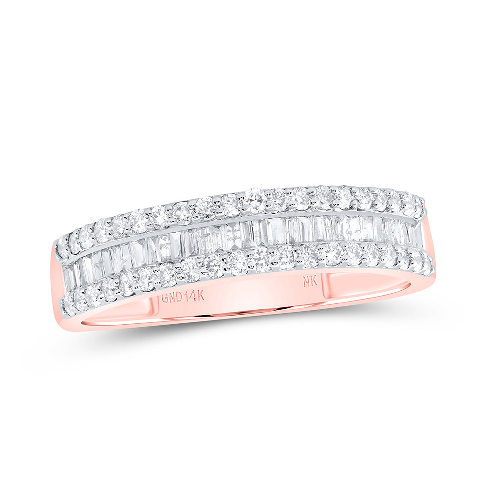 14kt Rose Gold His & Hers 1 3/4 Cttw Diamond Cushion Bridal Wedding Ring Band Set, Women Size: 5-9, Men Size: 8-12