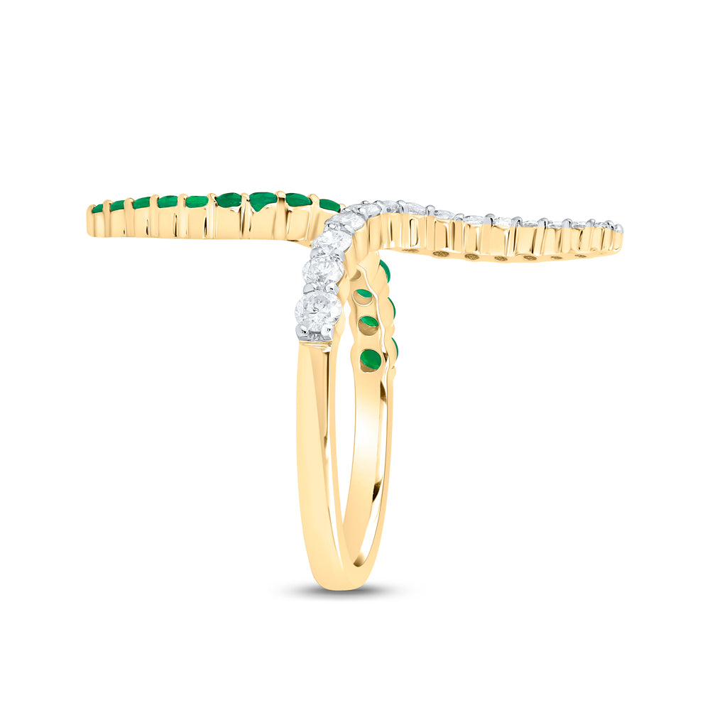 14kt Yellow Gold Diamond Round Natural Gem Wedding Engagement Anniversary Ring