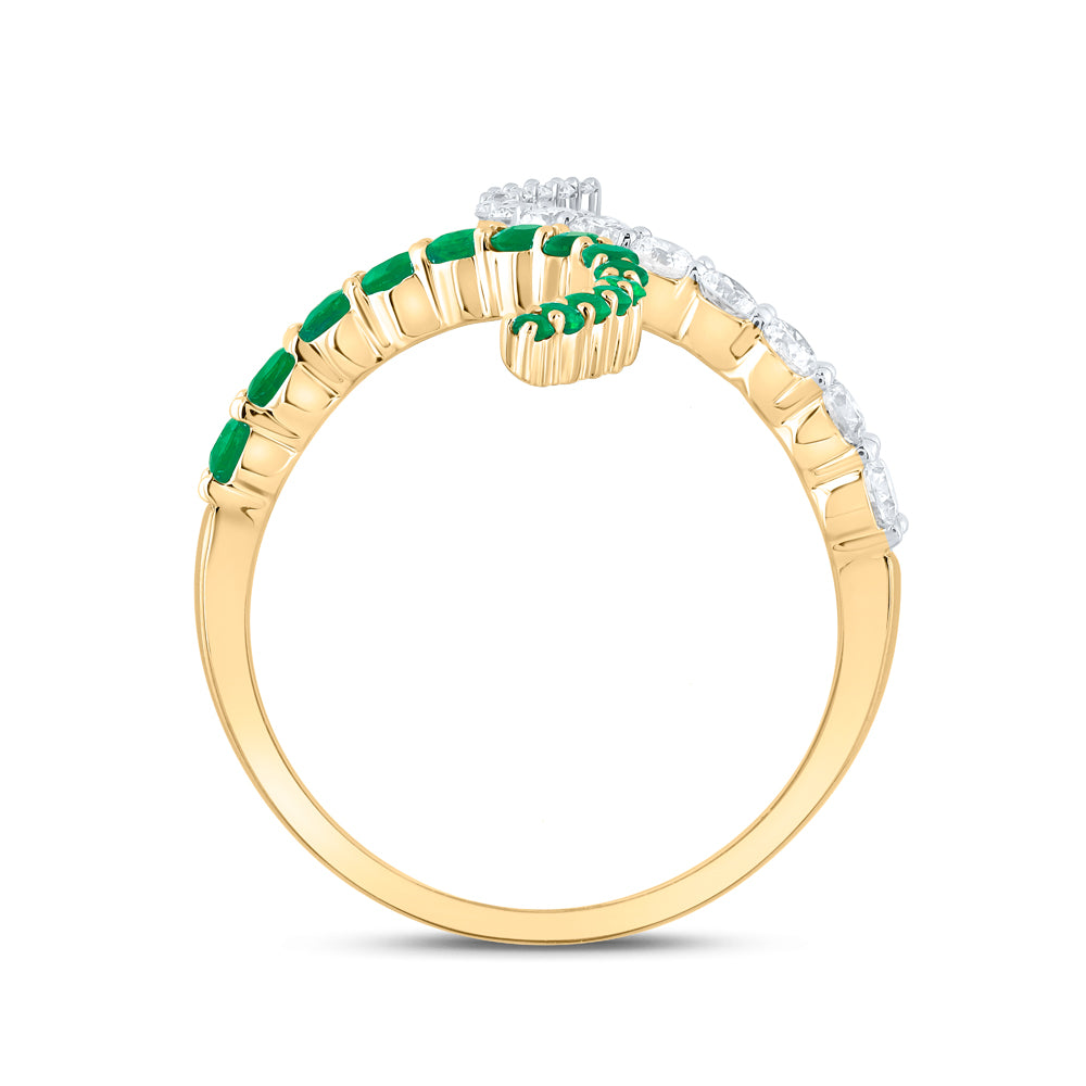 14kt Yellow Gold Diamond Round Natural Gem Wedding Engagement Anniversary Ring