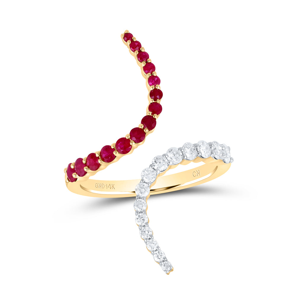 14kt Yellow Gold Diamond Round Natural Gem Wedding Engagement Anniversary Ring