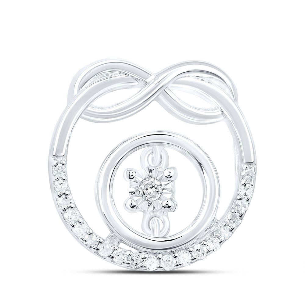 Sterling Silver 1/8 Cttw Diamond Pendant