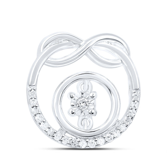 Sterling Silver 1/8 Cttw Diamond Pendant