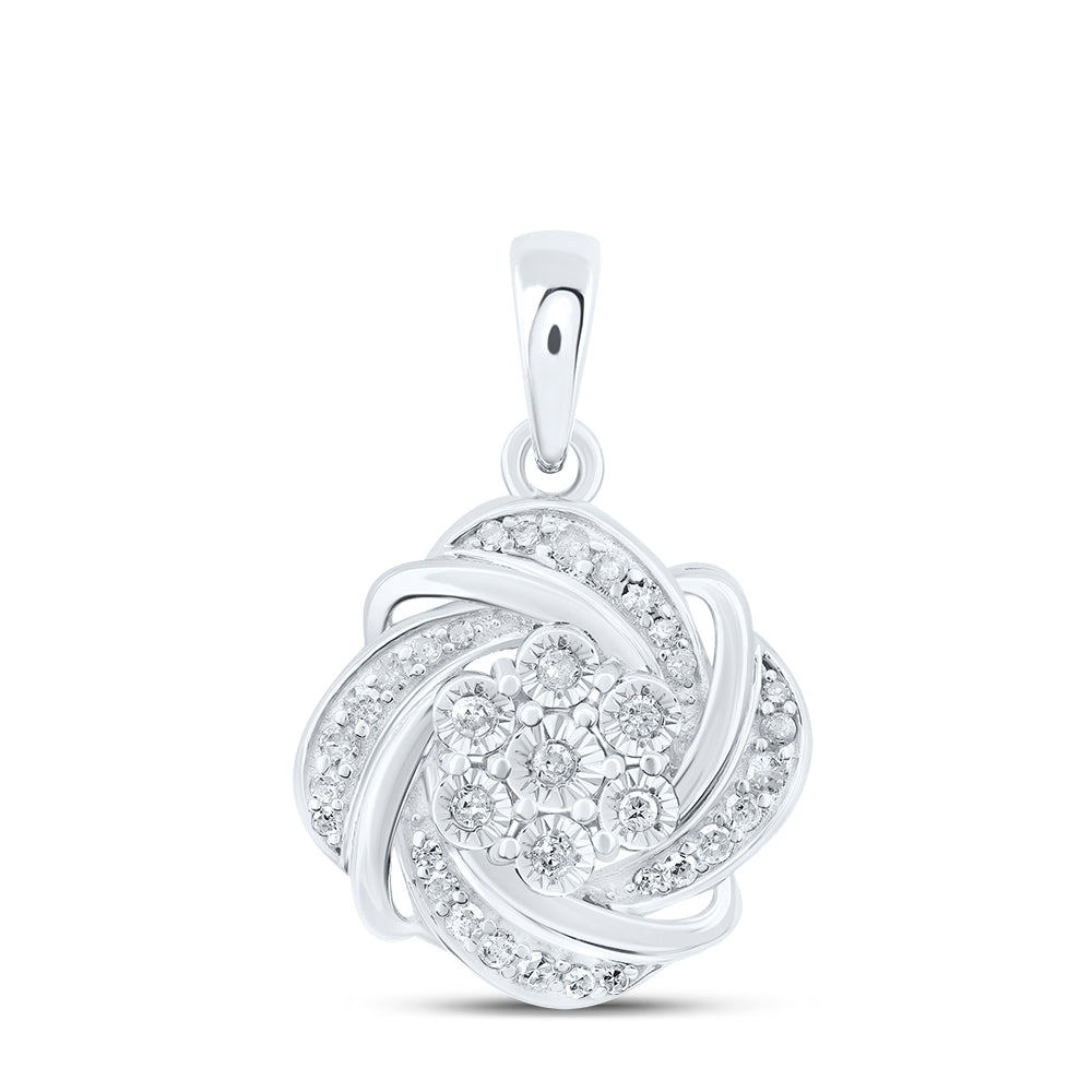 Sterling Silver 1/5 Cttw Diamond Pendant