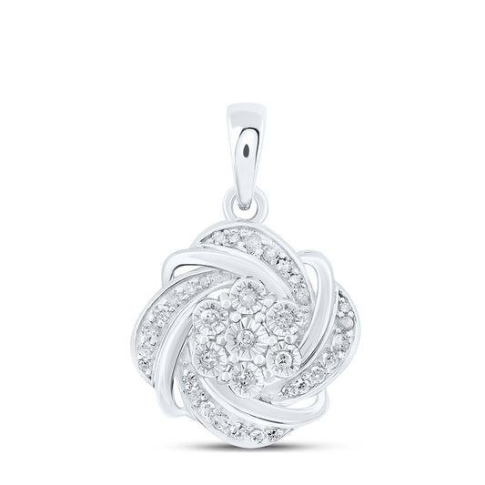 Sterling Silver 1/5 Cttw Diamond Pendant