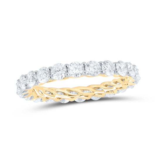 14kt Yellow Gold 2 1/3 Cttw Diamond Ana M Eternity Wedding Engagement Fashion Band, Women Size: 5-9