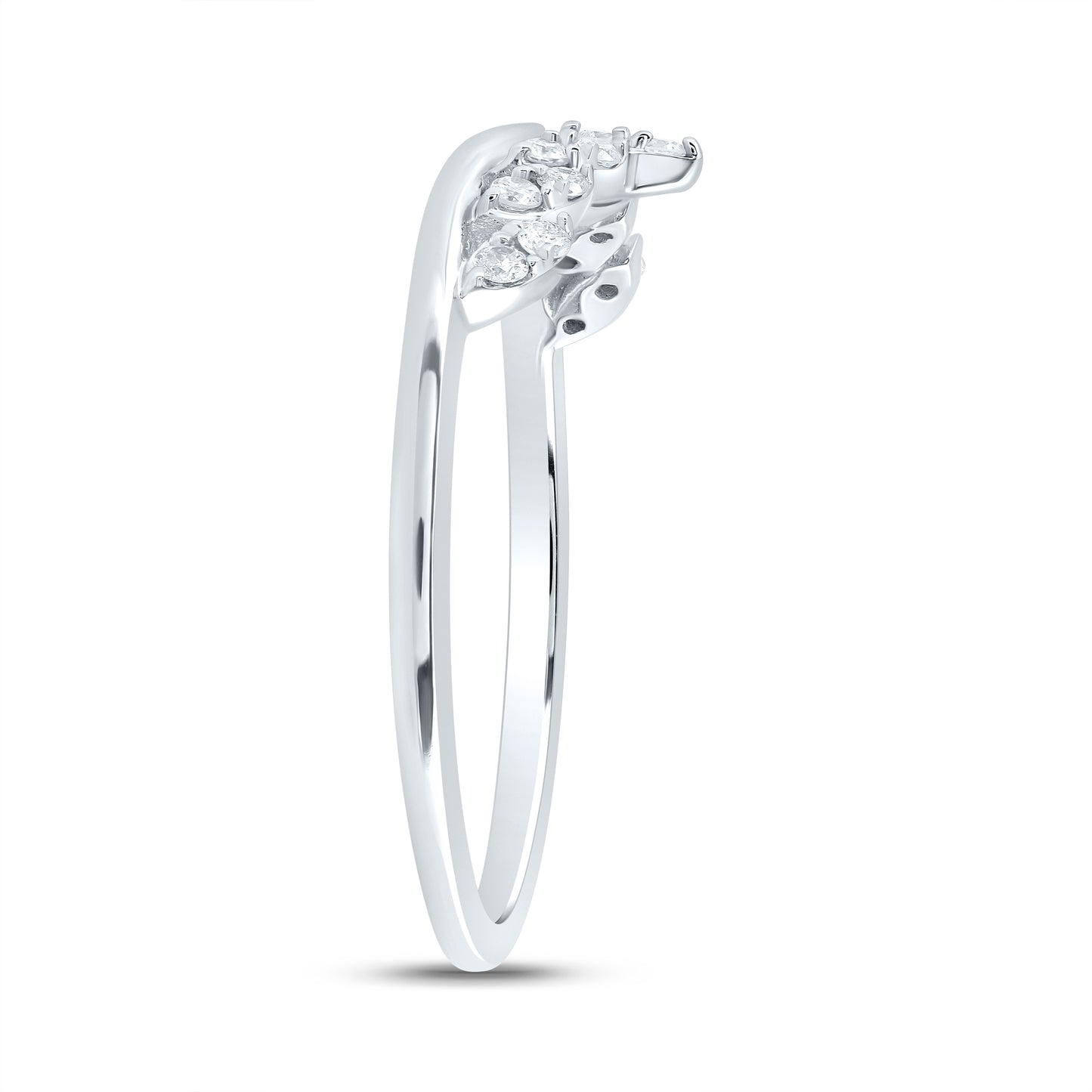 10kt White Gold 1/8 Cttw Diamond Wedding Engagement Anniversary Stackable Band, Women Size: 5-9