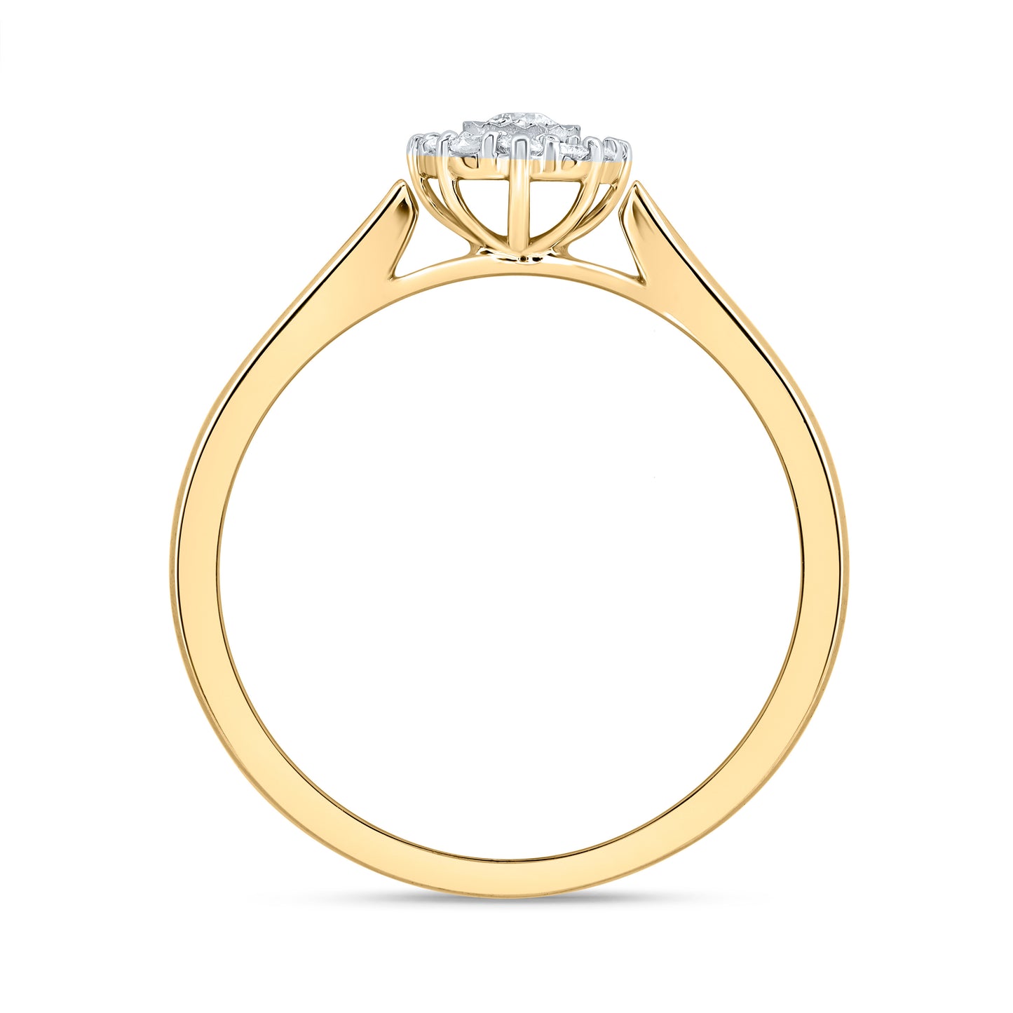 10kt Yellow Gold 1/6 Cttw Diamond Promise Wedding Engagement Anniversary Ring, Women Size: 5-9