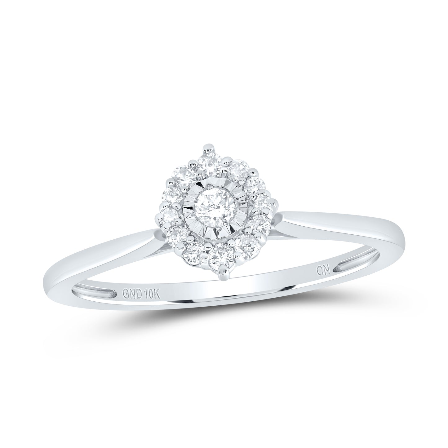 10kt White Gold 1/6 Cttw Diamond Promise Wedding Engagement Anniversary Ring, Women Size: 5-9