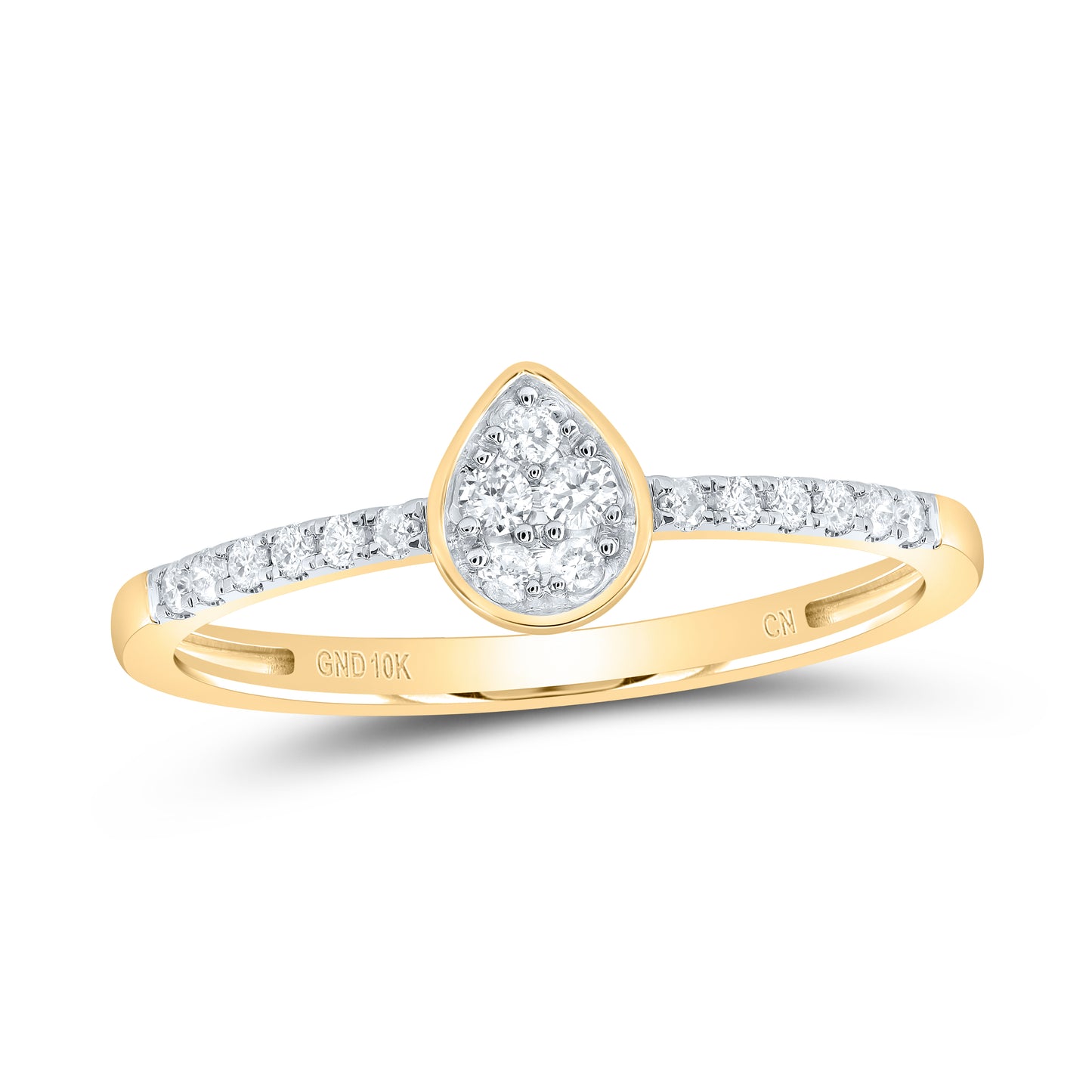 10kt Yellow Gold 1/6 Cttw Diamond Wedding Engagement Anniversary Stackable Band, Women Size: 5-9