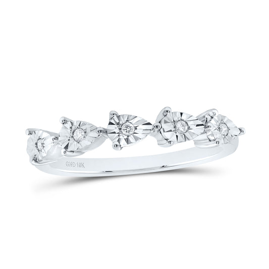 Sterling Silver 1/20 Cttw Natural Diamond Pear Wedding Engagement Anniversary Ring, Women Size: 5-9