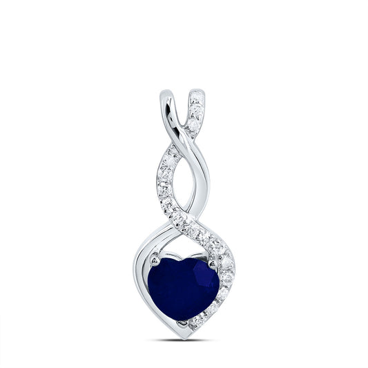 14kt Yellow Or White Or Rose Gold Natural Diamond 5 Mm Heart Natural Gem Pendant