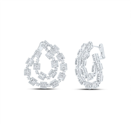 14kt White Gold 5 1/2 Cttw Natural Diamond Ana M Fashion Earring