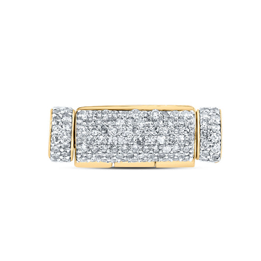 10kt Yellow Gold 1 Cttw Natural Diamond (6mm) Rope Lock Box
