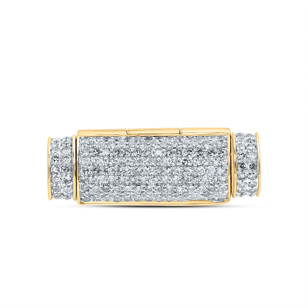 10kt Yellow Gold 1 5/8 Cttw Natural Diamond (8mm) Rope Lock Box