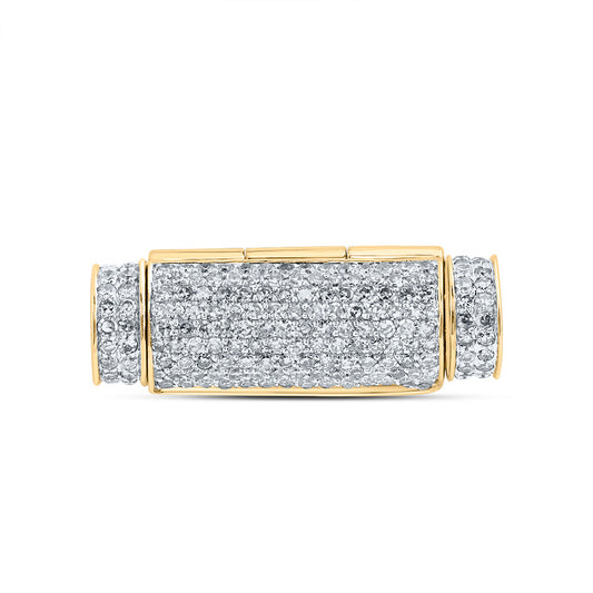 10kt Yellow Gold 1 5/8 Cttw Natural Diamond (8mm) Rope Lock Box