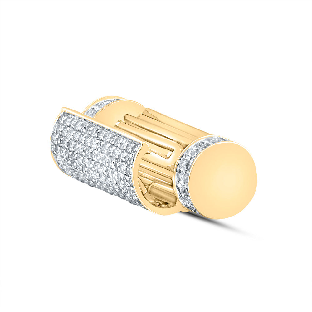 10kt Yellow Gold 1 5/8 Cttw Natural Diamond (8mm) Rope Lock Box